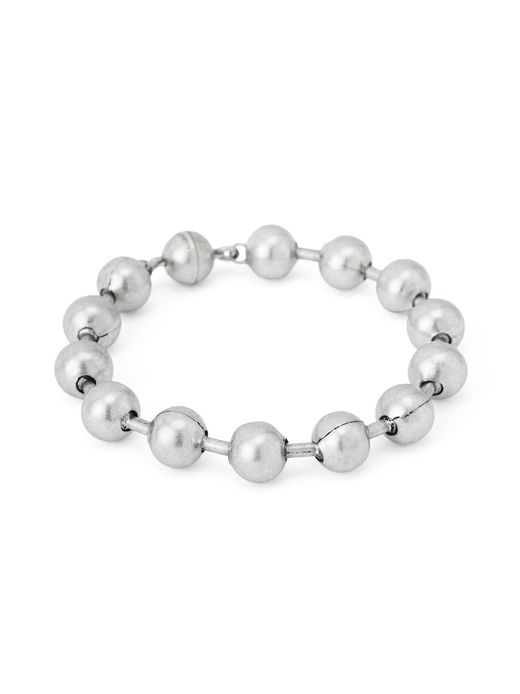 AllSaints Silver Tone Ball Chain Strand Bracelet - Image 2 of 3