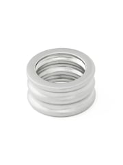 AllSaints Silver Tone Janna Multi Tube Band Ring - Image 1 of 3