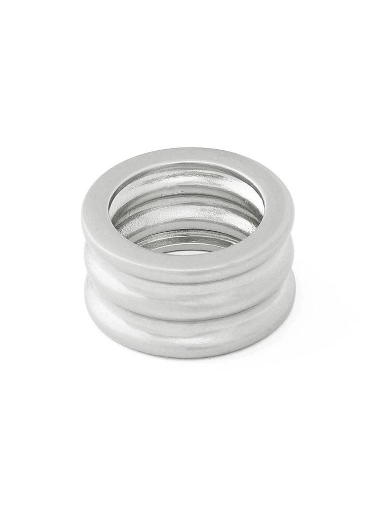 AllSaints Silver Tone Janna Multi Tube Band Ring - Image 1 of 3