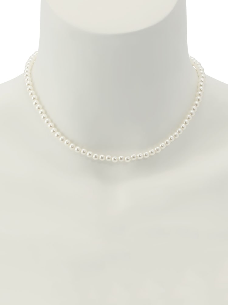 AllSaints Silver Tone Nellie Pearl Layered Statement Necklace - Image 4 of 4