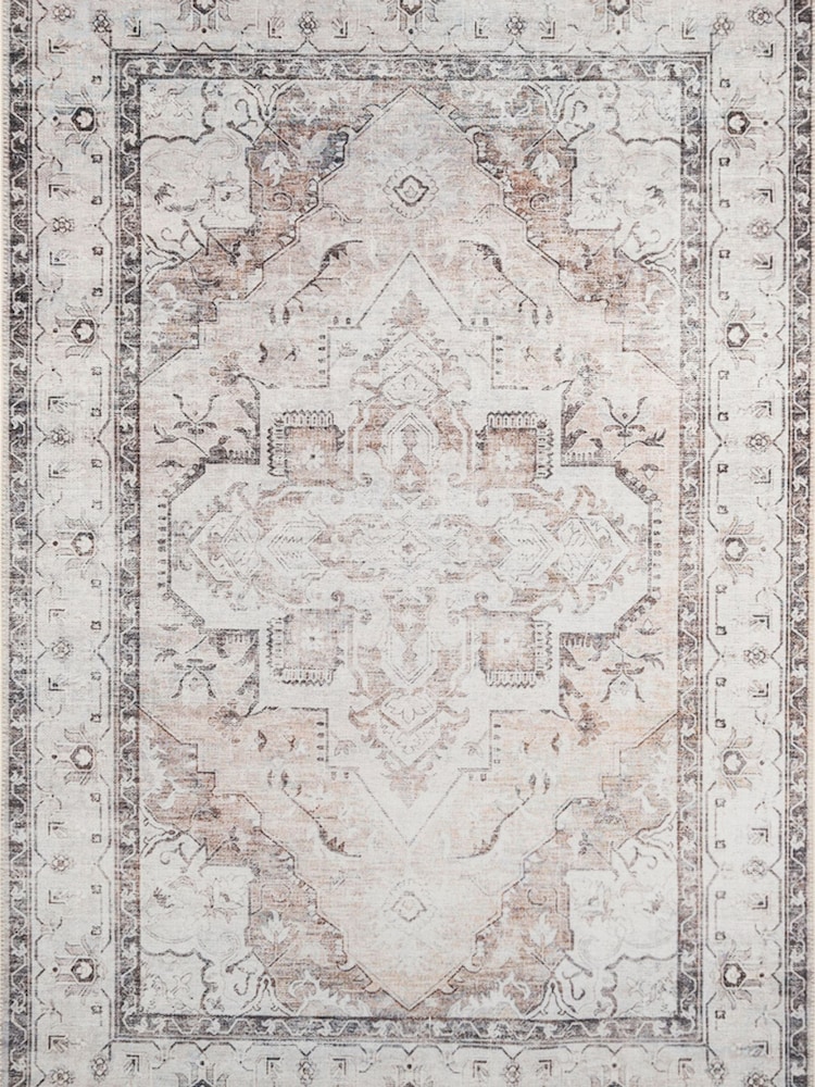kukoon Beige Washable Margot Flatwoven Vintage Distressed Area Rug - Image 2 of 6