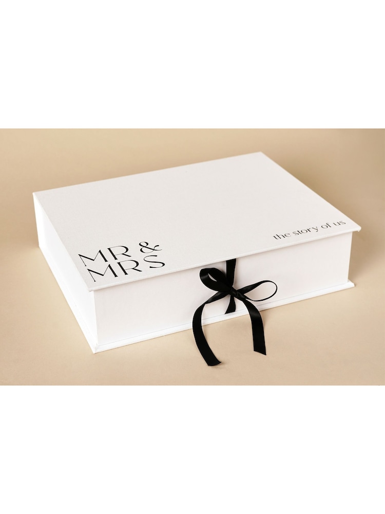 Widdop White A4 Keepsake Box 'Mr & Mrs' - Image 1 of 4