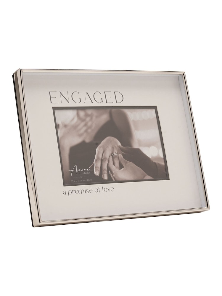 Widdop Silver Photo Frame 'Engaged' 6" x 4 - Image 2 of 5