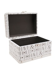 Widdop Set of 2 White Words Luggage Wedding Keepsakes - Image 5 of 8