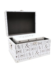 Widdop Set of 2 White Words Luggage Wedding Keepsakes - Image 6 of 8