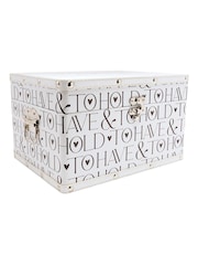 Widdop Set of 2 White Words Luggage Wedding Keepsakes - Image 7 of 8