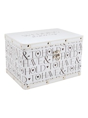 Widdop Set of 2 White Words Luggage Wedding Keepsakes - Image 8 of 8