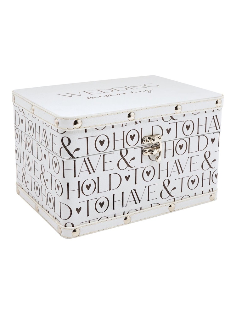 Widdop Set of 2 White Words Luggage Wedding Keepsakes - Image 8 of 8