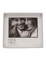 Widdop Silver Print Photo Frame 'Mr & Mrs' 7" x 5 - Image 4 of 6