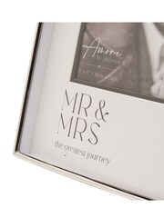 Widdop Silver Print Photo Frame 'Mr & Mrs' 7" x 5 - Image 5 of 6