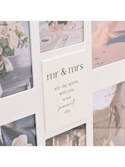 Widdop White Multi Aperture Photo Frame - Mr & Mrs - Image 4 of 7