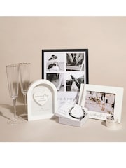 Widdop White Multi Aperture Photo Frame - Mr & Mrs - Image 7 of 7