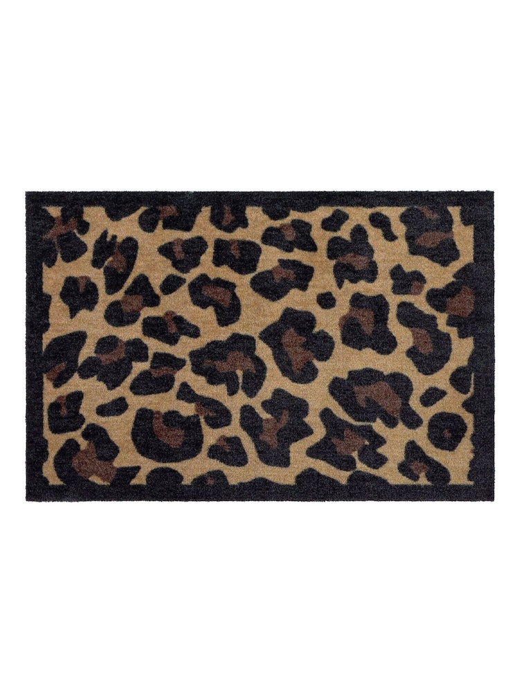 My Mat Brown Leopard Border Doormat - Image 2 of 3 My Mat Brown Leopard Border Doormat - Image 2 of 3