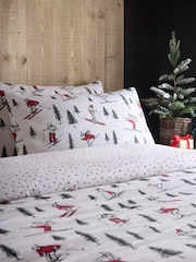 Fusion Cream Alpine Skier Reversible Duvet Cover & Pillowcase Set - Image 2 of 4