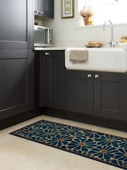 My Mat Blue Boho Floral Runner - Image 1 of 3