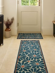 My Mat Blue Boho Floral Runner - Image 3 of 3