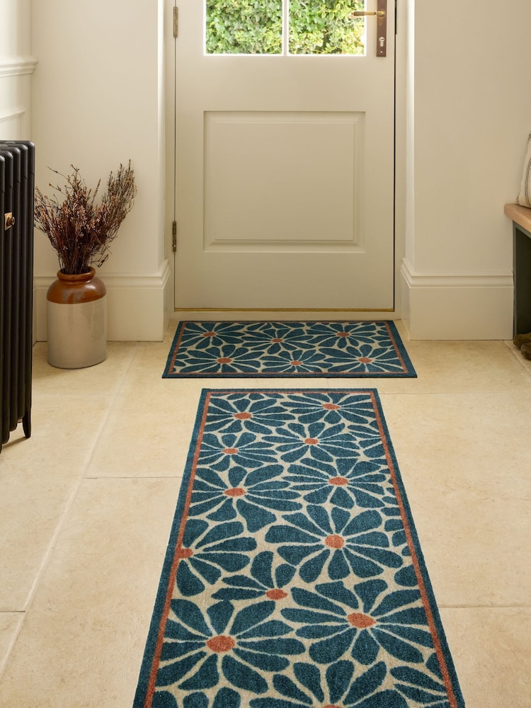 My Mat Blue Boho Floral Runner - Image 3 of 3