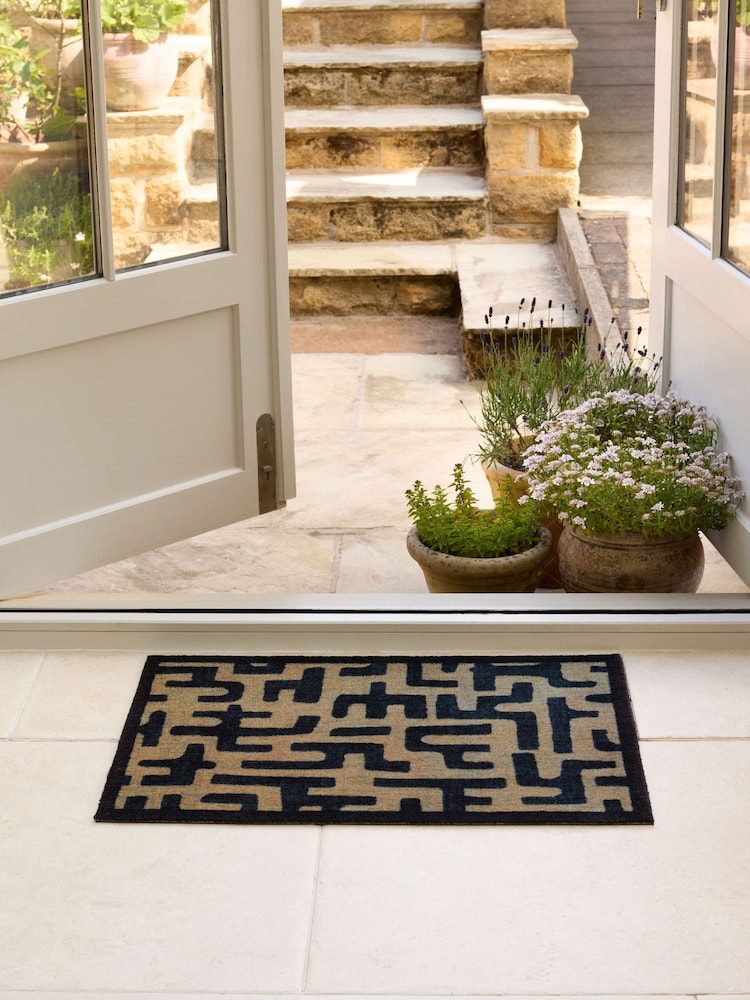 My Mat Black Abstract Maze Doormat - Image 1 of 3 My Mat Black Abstract Maze Doormat - Image 1 of 3