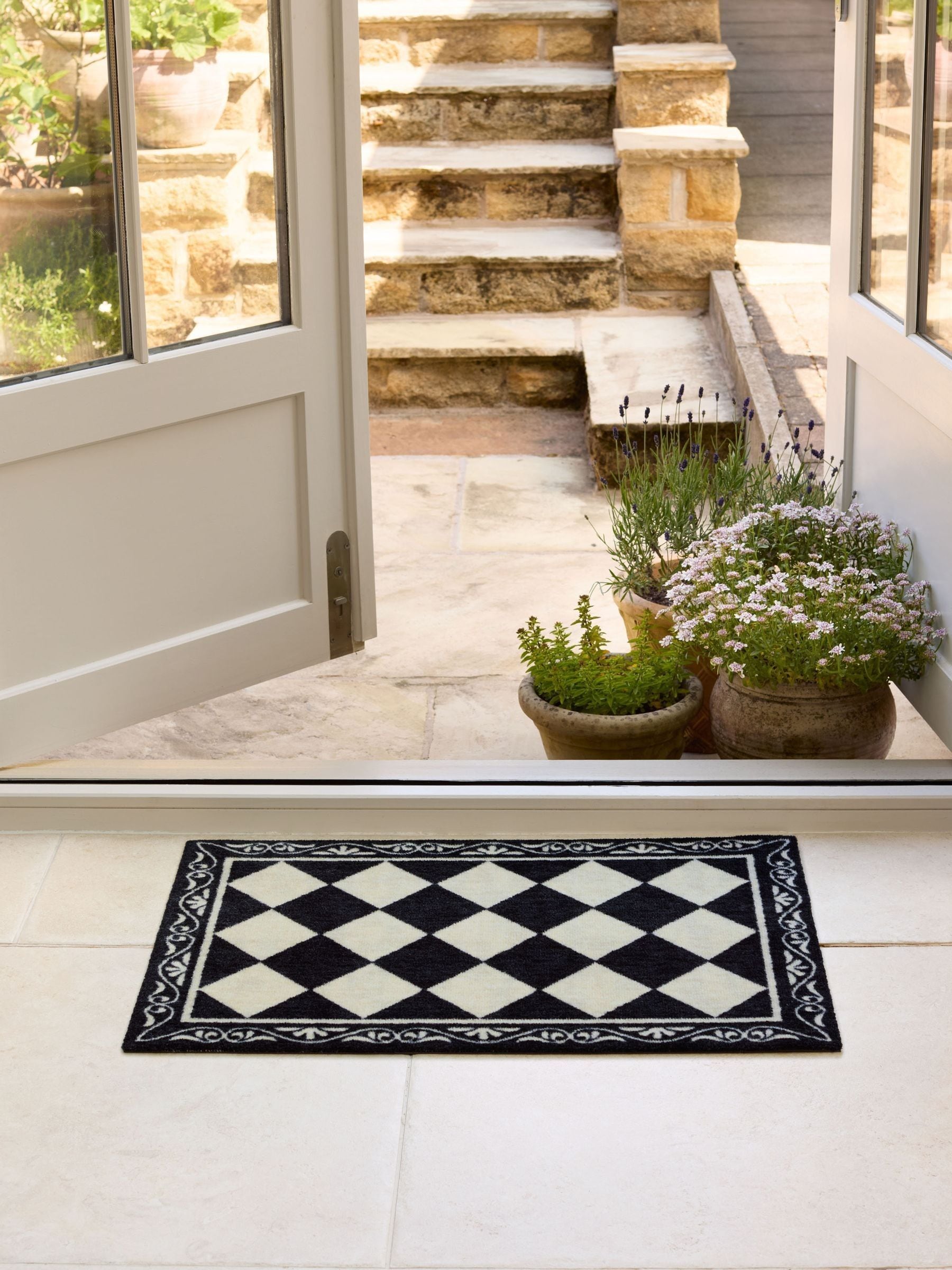 My Mat Black Manor Tile Doormat