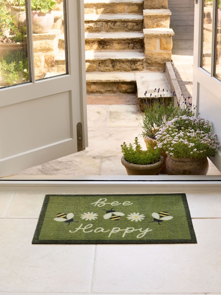 My Mat Green Daisy Bee Doormat - Image 1 of 3
