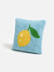 Oliver Bonas Blue Cherries Tufted Cushion Cover 45x45cm - Image 2 of 5