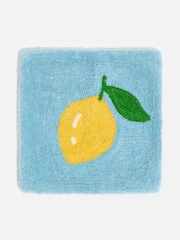 Oliver Bonas Blue Cherries Tufted Cushion Cover 45x45cm - Image 5 of 5