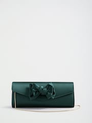 Satén verde esmeralda - Bolso cartera con lazo de Lipsy - Imagen 4 de 7