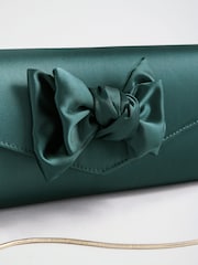 Satén verde esmeralda - Bolso cartera con lazo de Lipsy - Imagen 5 de 7