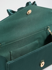 Satén verde esmeralda - Bolso cartera con lazo de Lipsy - Imagen 6 de 7