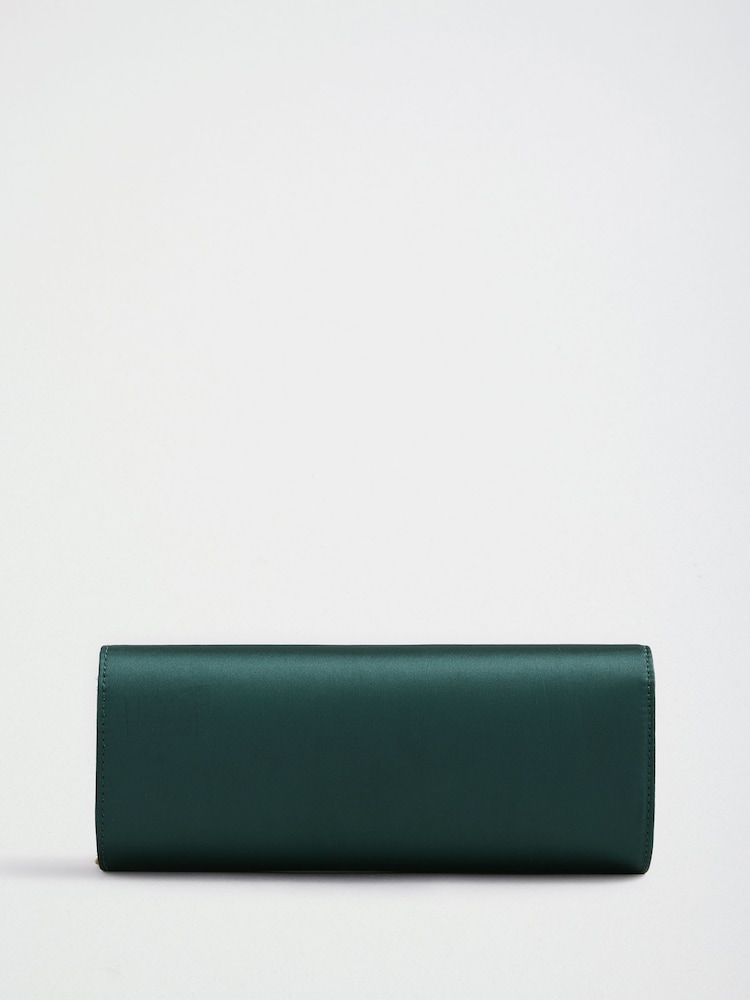 Satén verde esmeralda - Bolso cartera con lazo de Lipsy - Imagen 7 de 7 Satén verde esmeralda - Bolso cartera con lazo de Lipsy - Imagen 7 de 7