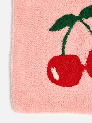 Oliver Bonas Pink Cherries Tufted Cushion Cover 45x45cm - Image 5 of 6