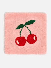 Oliver Bonas Pink Cherries Tufted Cushion Cover 45x45cm - Image 6 of 6