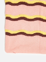 Oliver Bonas Pink Striped Knitted Cushion Cover 45x45cm - Image 5 of 6