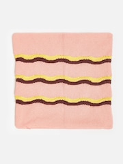 Oliver Bonas Pink Striped Knitted Cushion Cover 45x45cm - Image 6 of 6