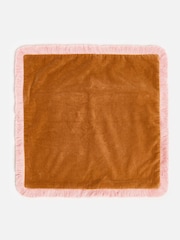 Oliver Bonas Orange Issey Light Velvet Fringed Cushion Cover 45x45cm - Image 2 of 5