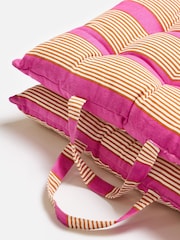 Oliver Bonas Pink Striped Padded Seat Pad - Image 4 of 4