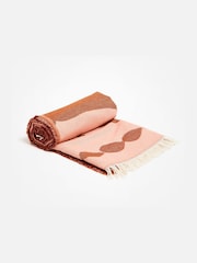 Oliver Bonas Pink Jacquard Horse Throw - Image 2 of 6