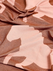 Oliver Bonas Pink Jacquard Horse Throw - Image 6 of 6