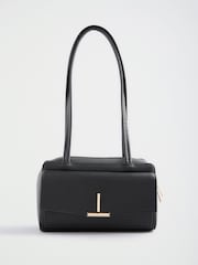 Lipsy Black T-Bar Boxy Shoulder Bag - Image 1 of 4