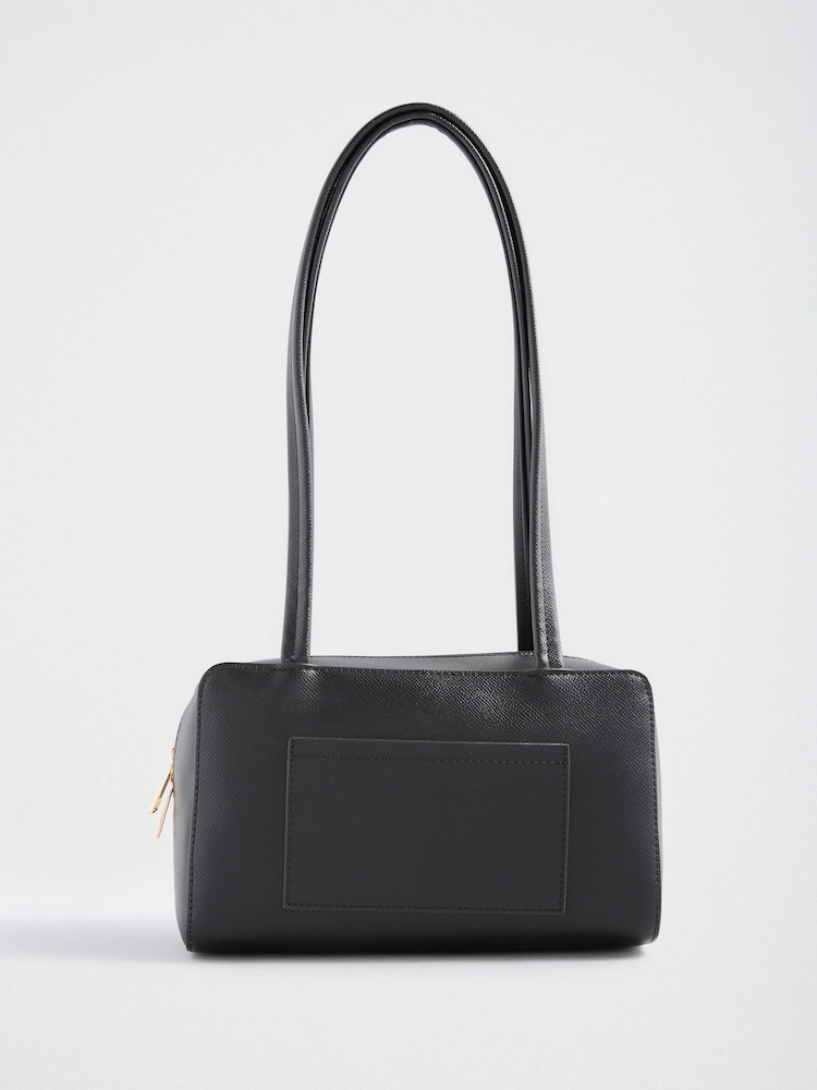 Lipsy Black T-Bar Boxy Shoulder Bag - Image 2 of 4