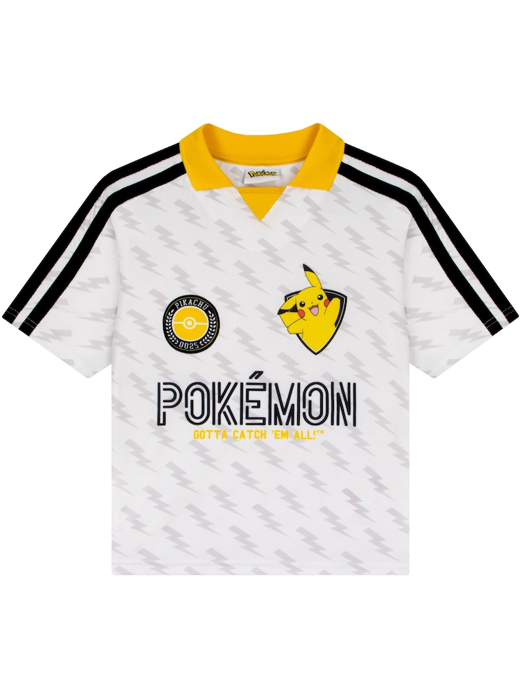 Character White Pokemon Football Pikachu Shirt - Image 1 of 11 Character White Pokemon Football Pikachu Shirt - Image 1 of 11