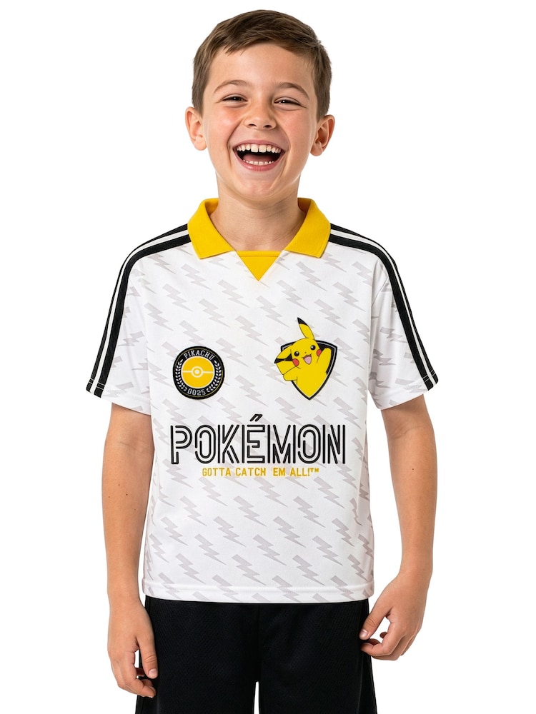 Character White Pokemon Football Pikachu Shirt - Image 2 of 11 Character White Pokemon Football Pikachu Shirt - Image 2 of 11