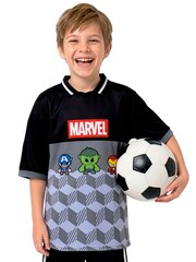 Character Grey Marvel Avengers Iron Captain America And Spider-Man Football Shirt - Image 11 of 16
