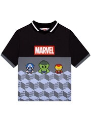 Character Grey Marvel Avengers Iron Captain America And Spider-Man Football Shirt - Image 12 of 16