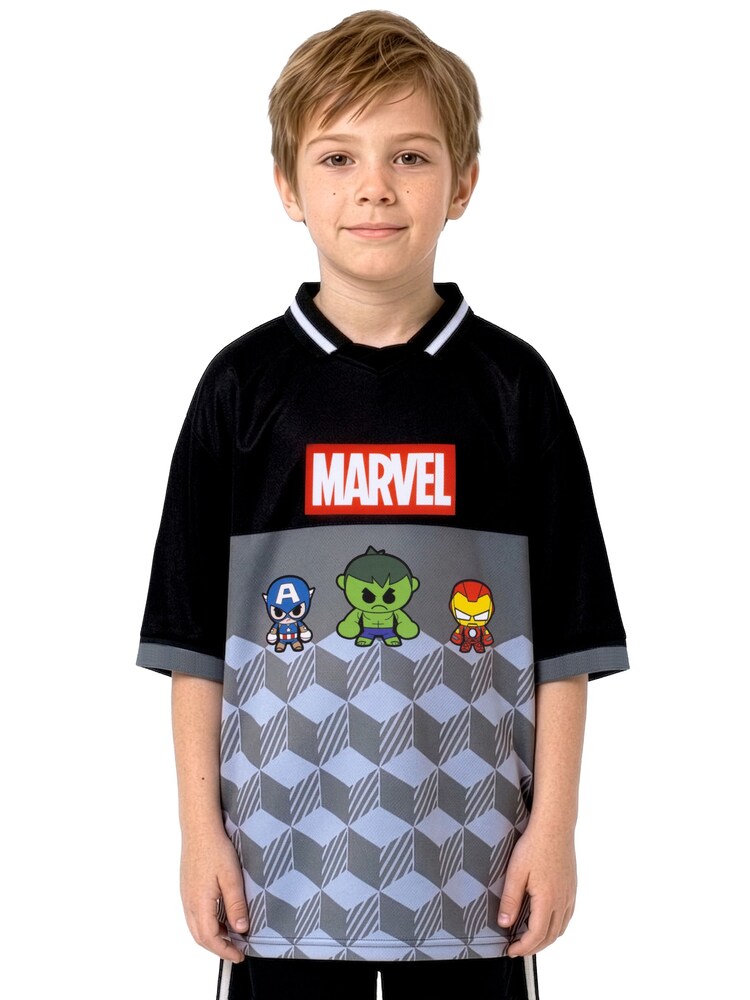 Character Grey Marvel Avengers Iron Captain America And Spider-Man Football Shirt - Image 2 of 16