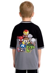 Character Grey Marvel Avengers Iron Captain America And Spider-Man Football Shirt - Image 4 of 16