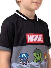 Character Grey Marvel Avengers Iron Captain America And Spider-Man Football Shirt - Image 5 of 16
