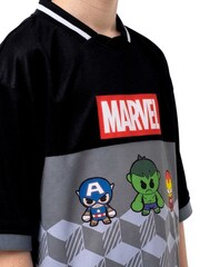 Character Grey Marvel Avengers Iron Captain America And Spider-Man Football Shirt - Image 6 of 16