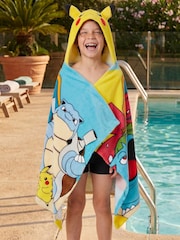 Character Yellow Pokemon Pikachu Charizard And Blastoise Swimming And Bath Wrap Towel - Image 5 of 9