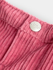 JoJo Maman Bébé Berry Pink Cord Heart Pocket Barrel Leg Trousers - Image 3 of 4